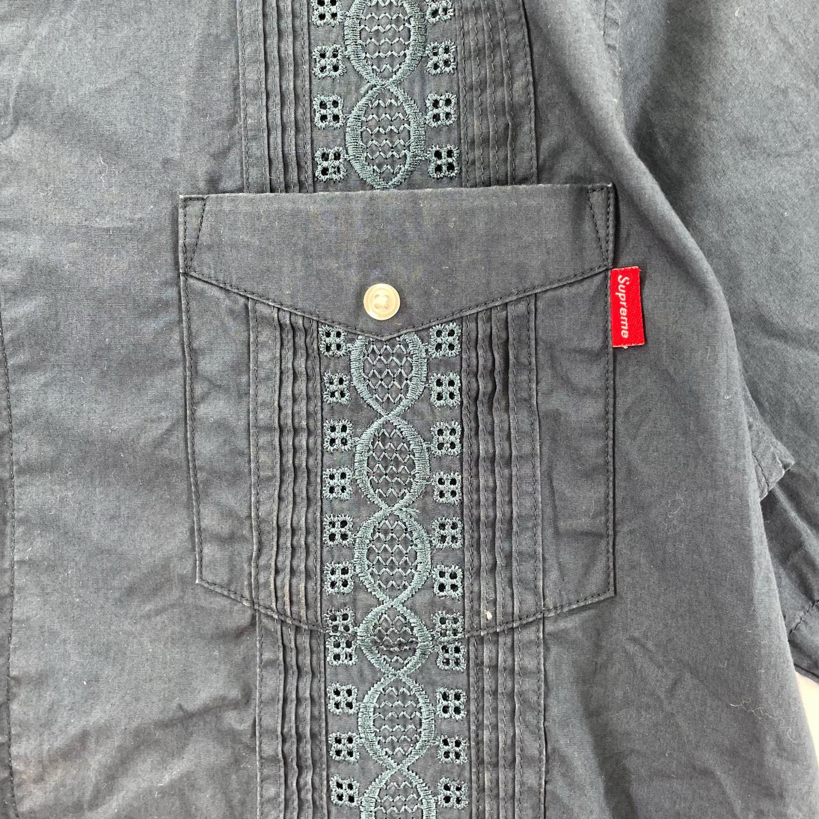 半袖シャツ 15SS Zip Front Guayabera Shirt(S) S ネイビー