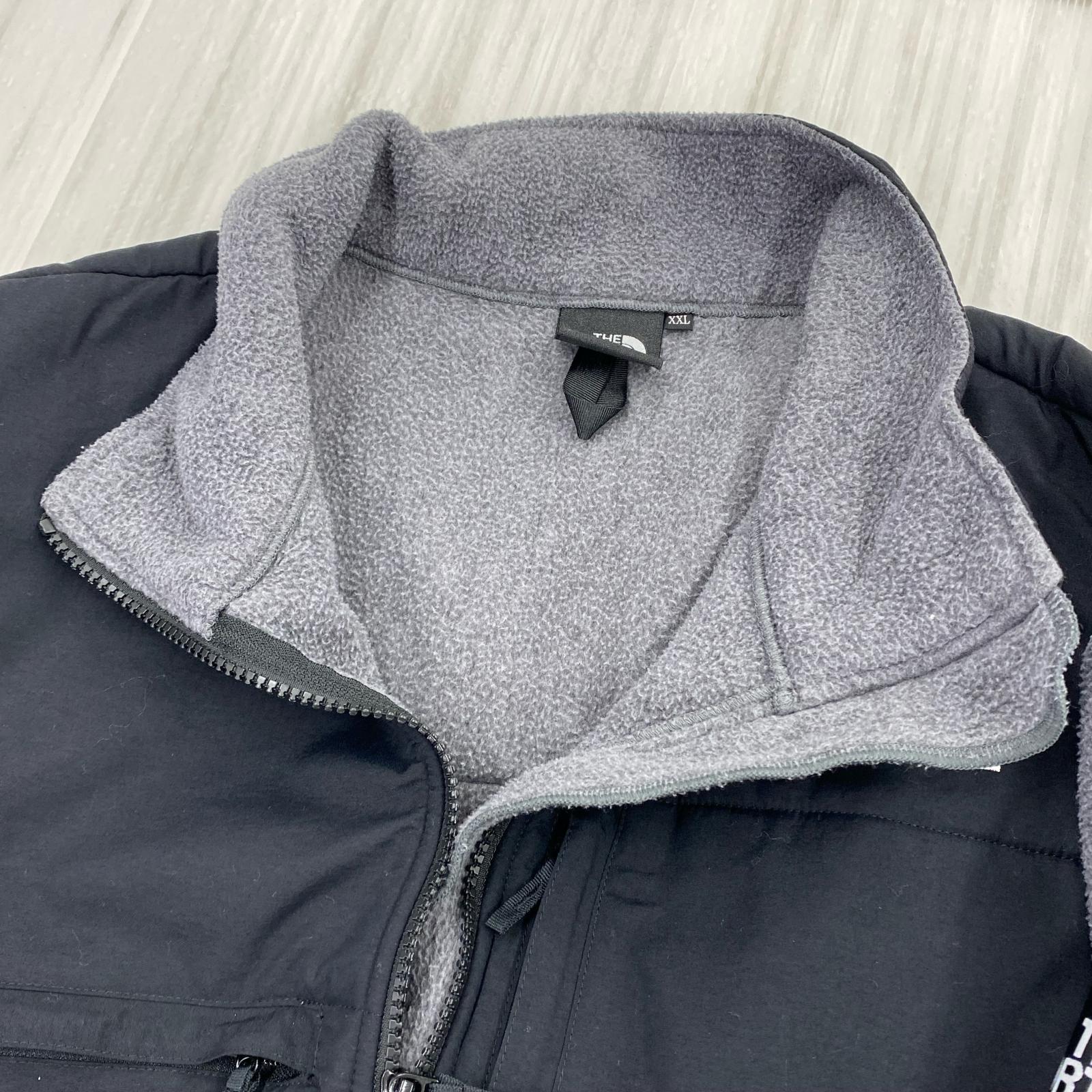 ジャケット XXL 黒×グレー フリース