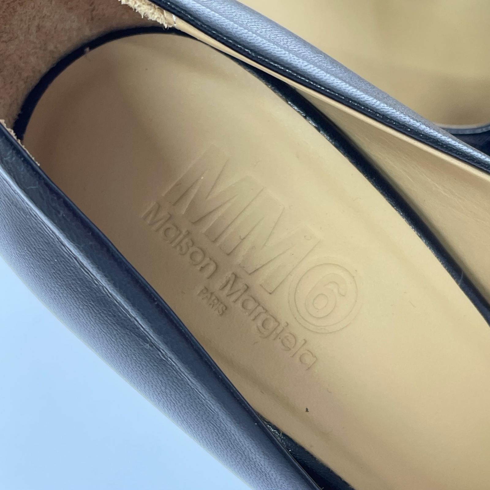 パンプス MM6 スクエアアンクルトゥブーツ サイズ37 37 ブラック