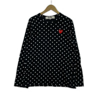 長袖Tシャツ ドット L/Sカットソー 黒 L L ブラック