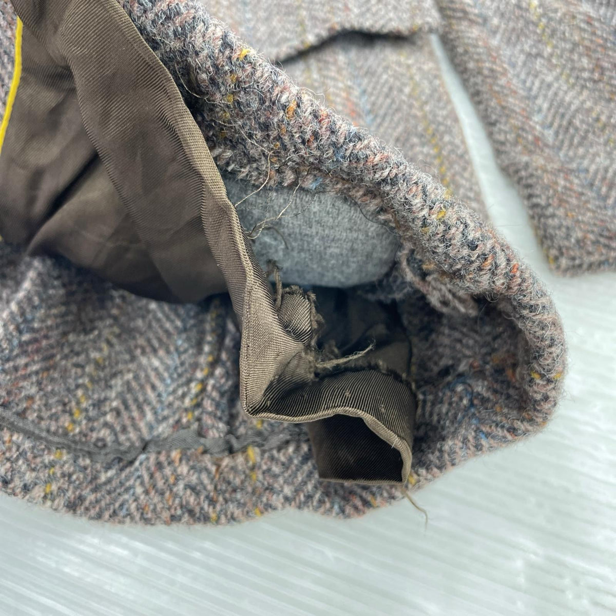 テーラードジャケット HARRIS TWEED ヘリンボーン 米国製 ブラウン