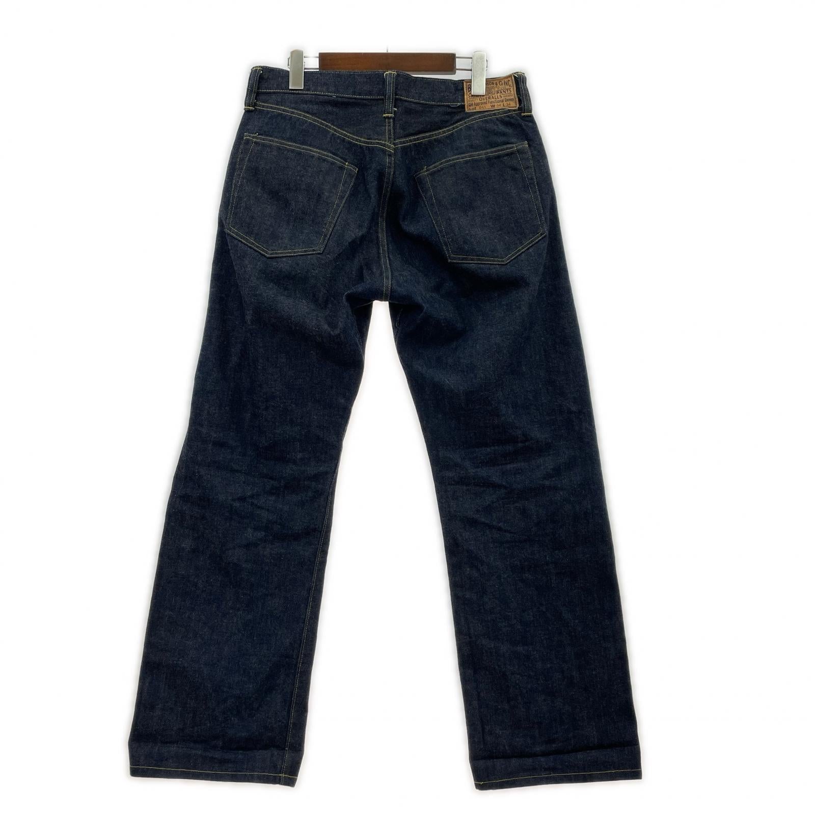 デニムパンツ LOT041 WWIWAIST OVERALLS-34 ネイビー