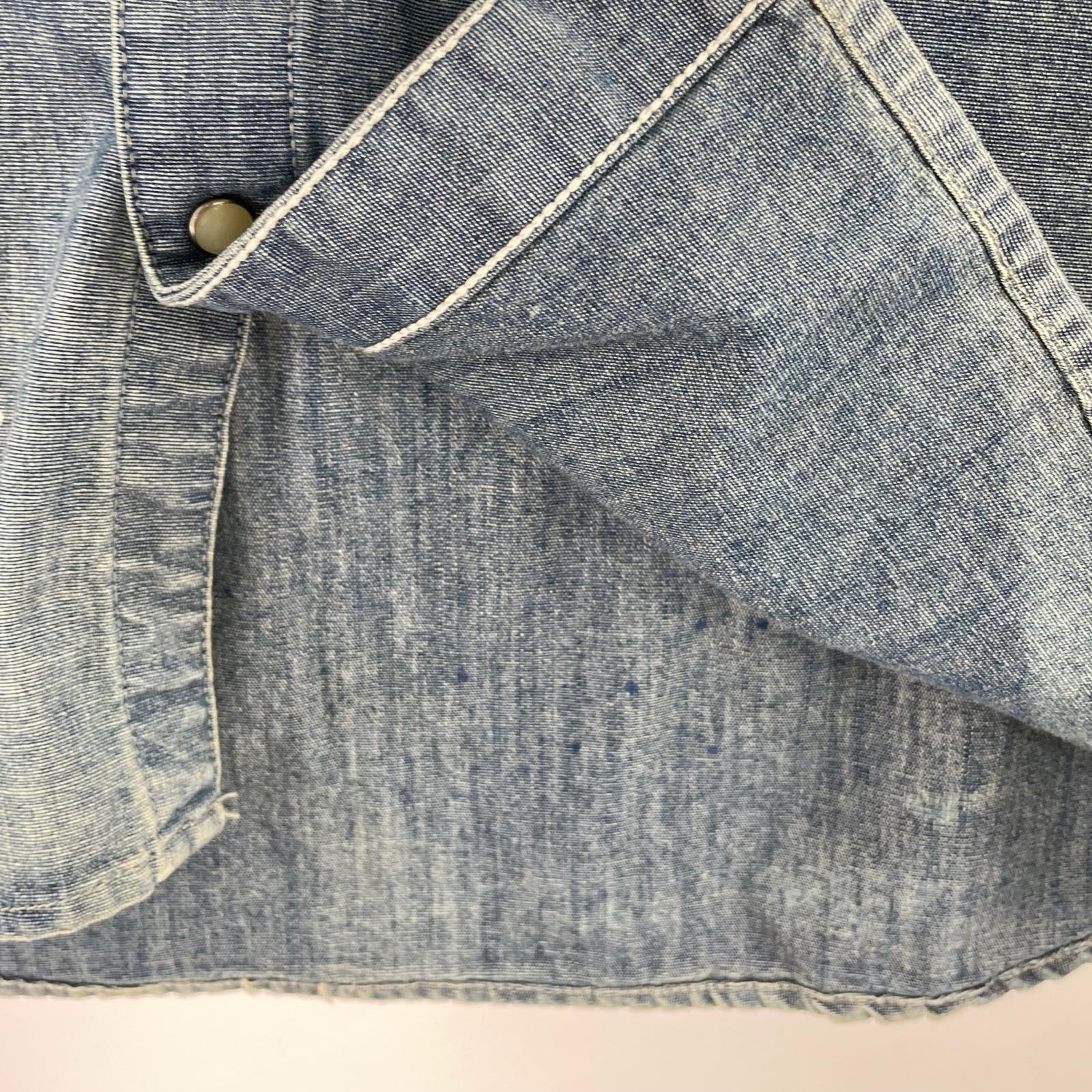 長袖シャツ E WESTERN TAB SLIM SHIRT インディゴ (S) S