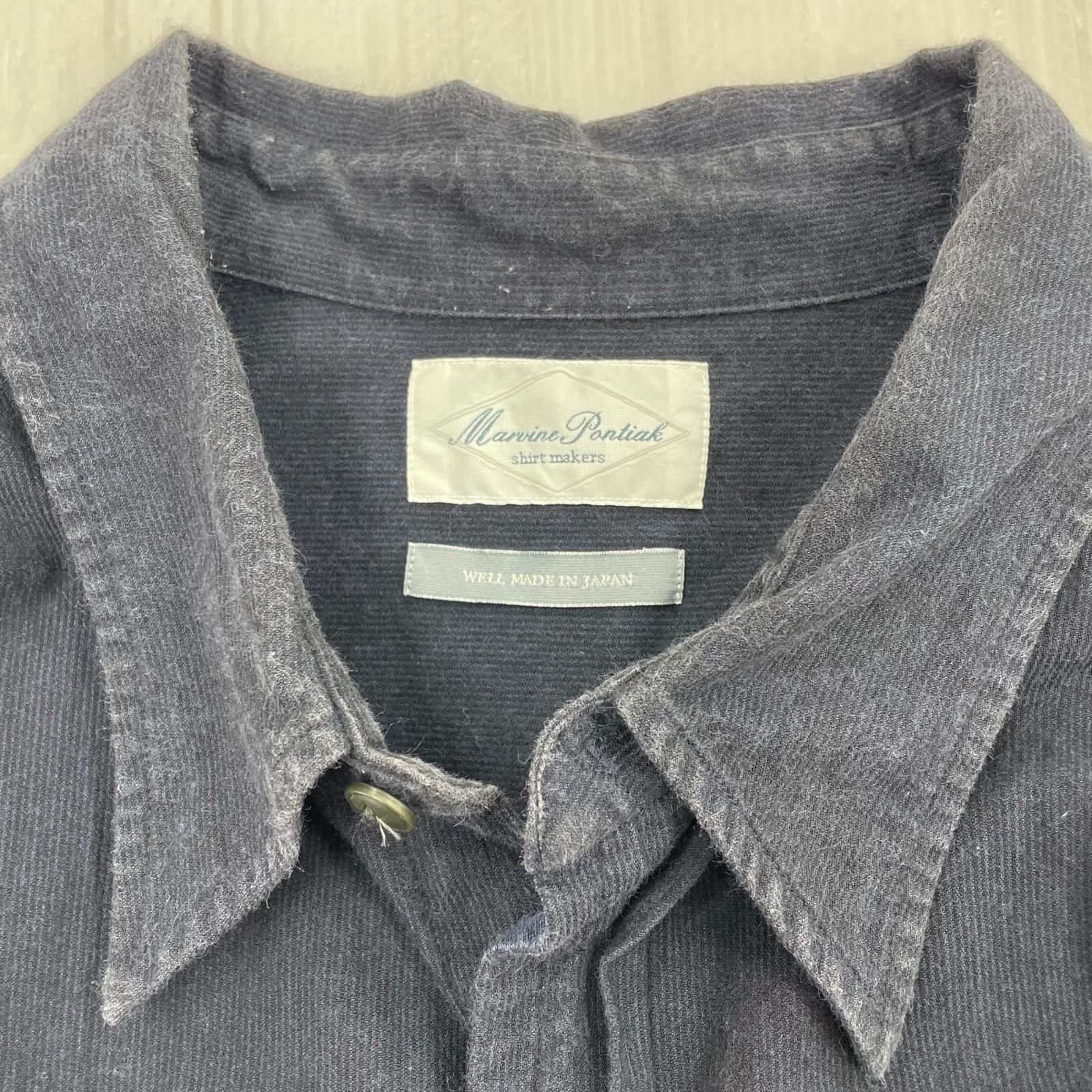 長袖シャツ marvine pontiak ネイビー ネイビー