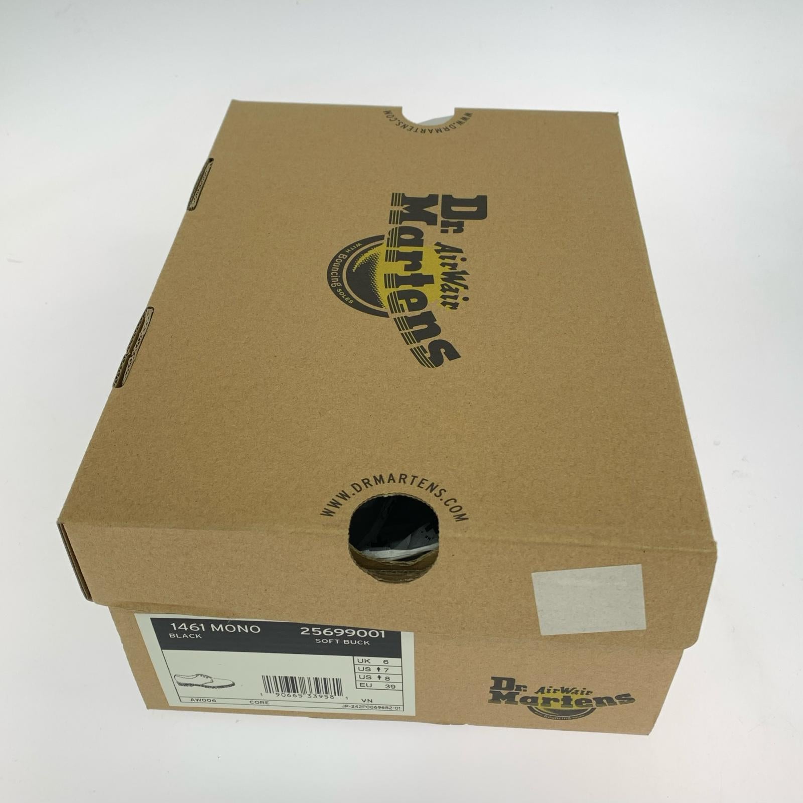 シューズ 1461 mono スエード 25.0cm ブラック