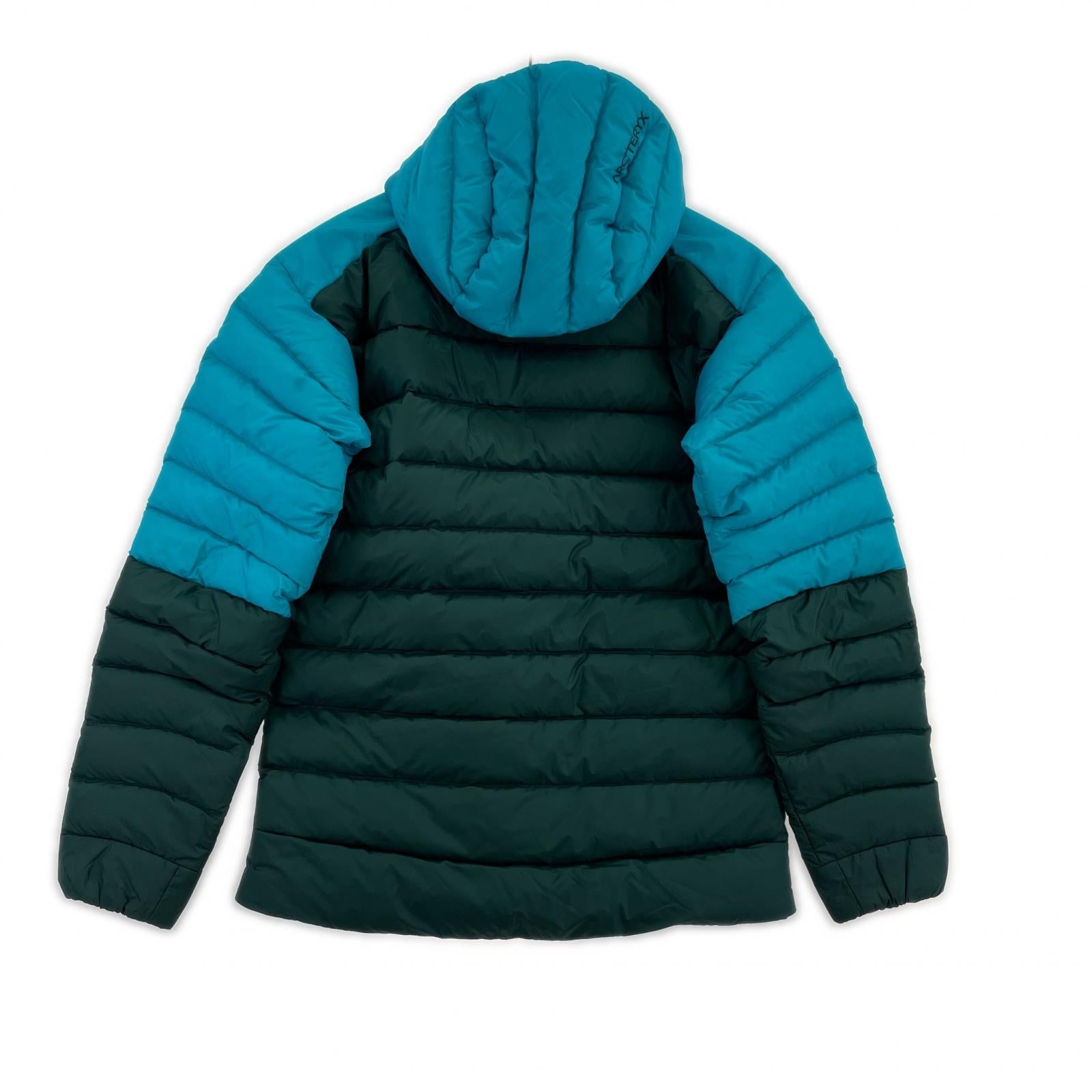 ダウンジャケット CERIUM HOODY セリウムダウンフーディ BLUバイカラー