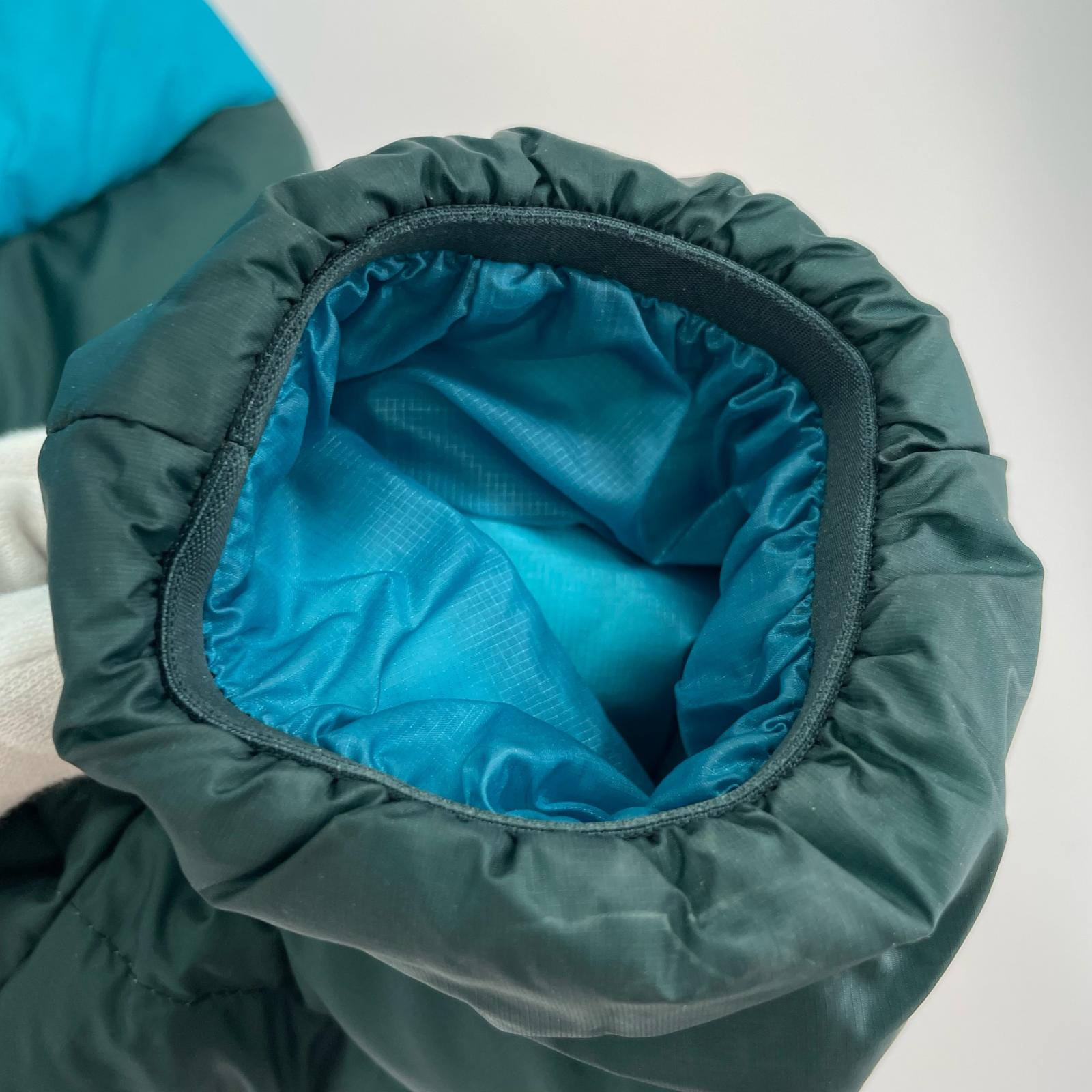 ダウンジャケット CERIUM HOODY セリウムダウンフーディ BLUバイカラー