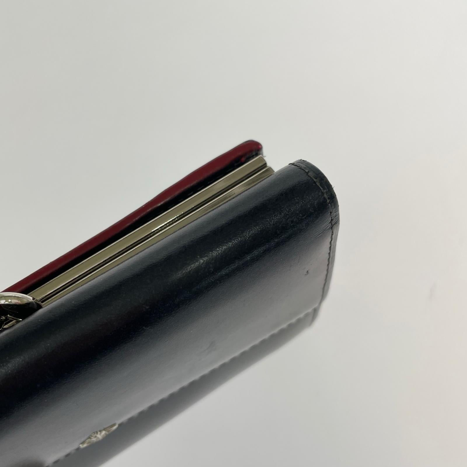 コンパクトウォレット 三つ折り財布 ブラック