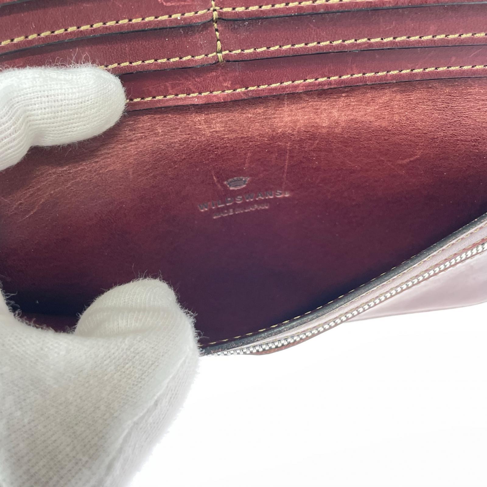長財布 WILD SWANS レザーロングウォレット 黒