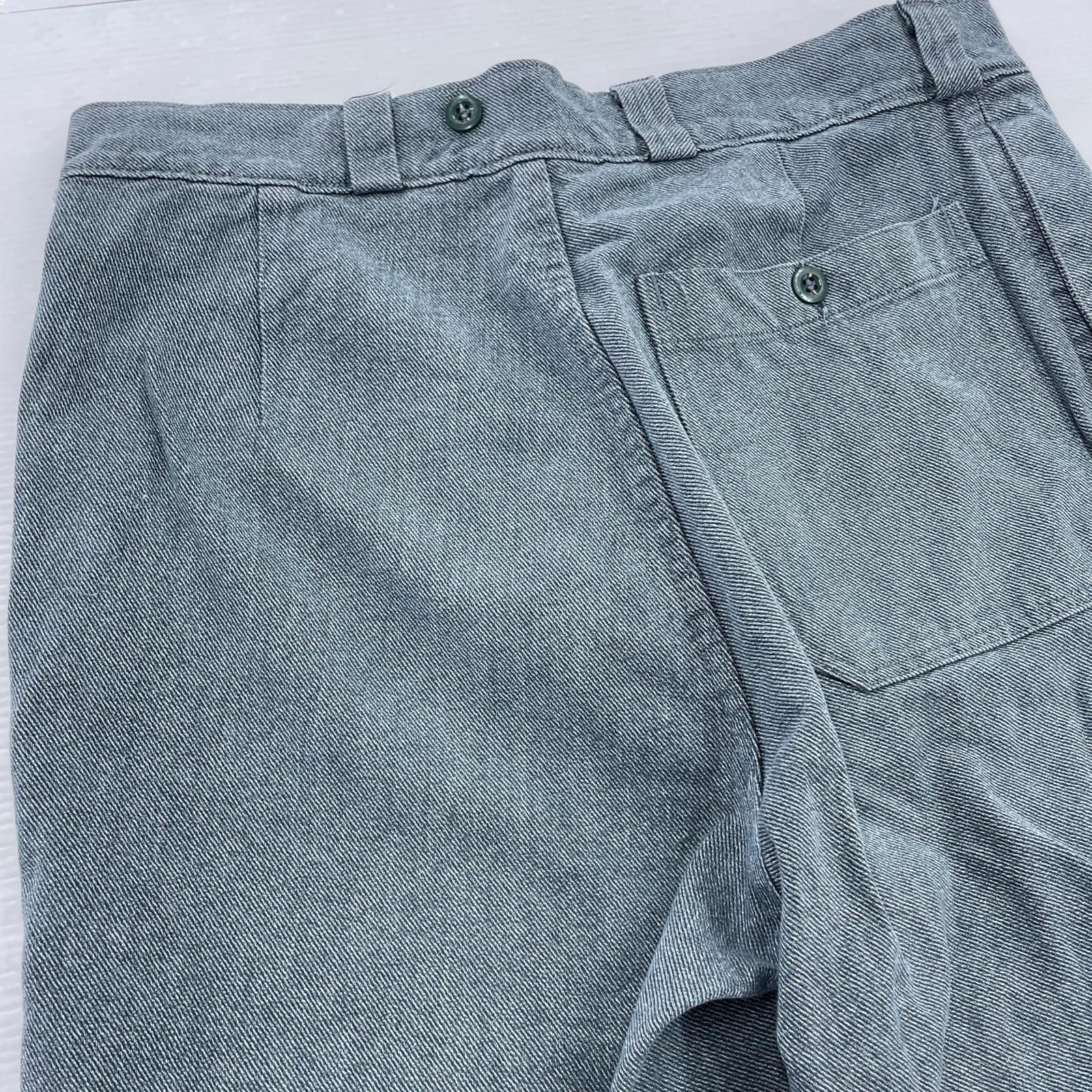 デニムパンツ スイス軍 グリーンデニム(実寸35) グリーン