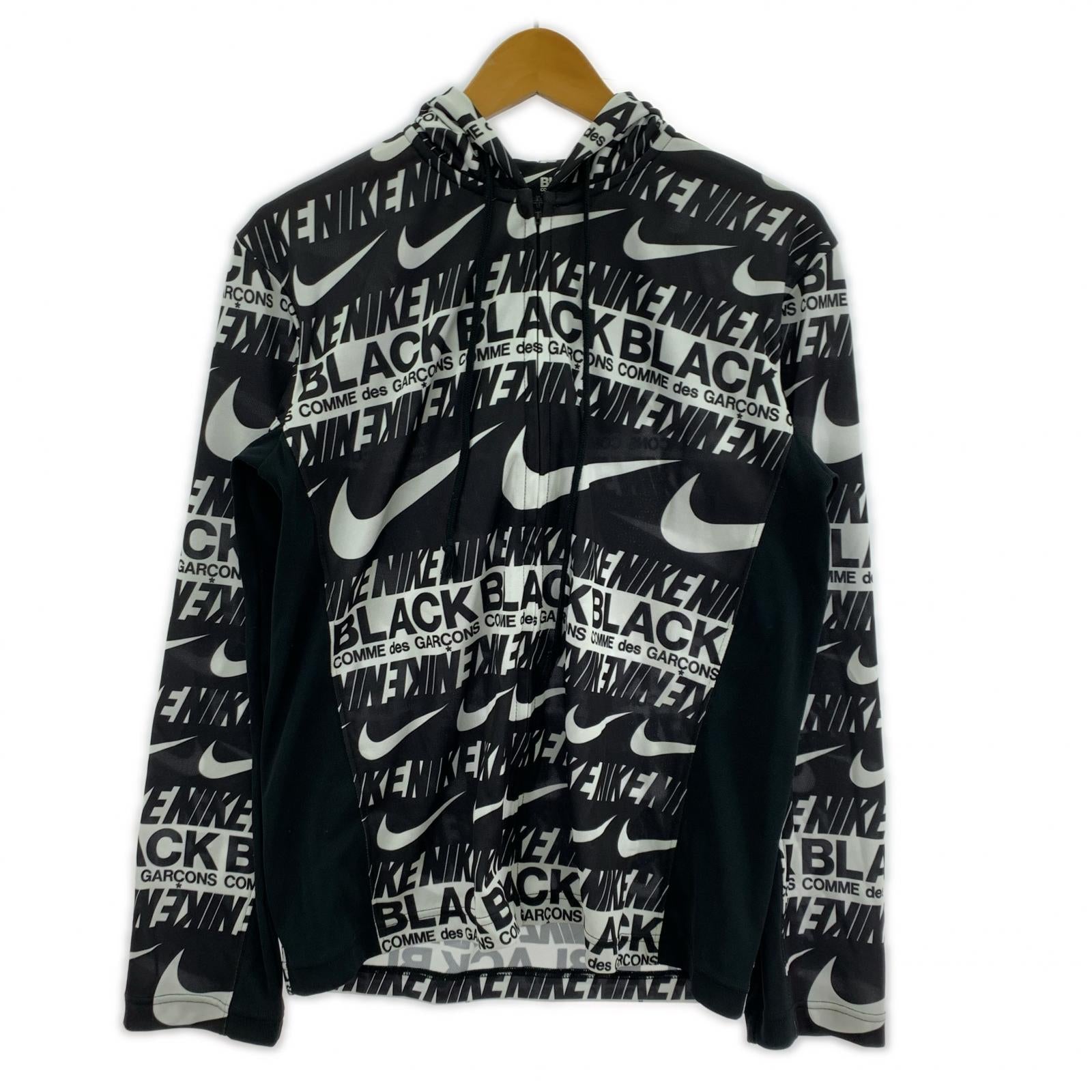 パーカー ×NIKE/19AW/ダブルロゴジップパーカー M ブラック