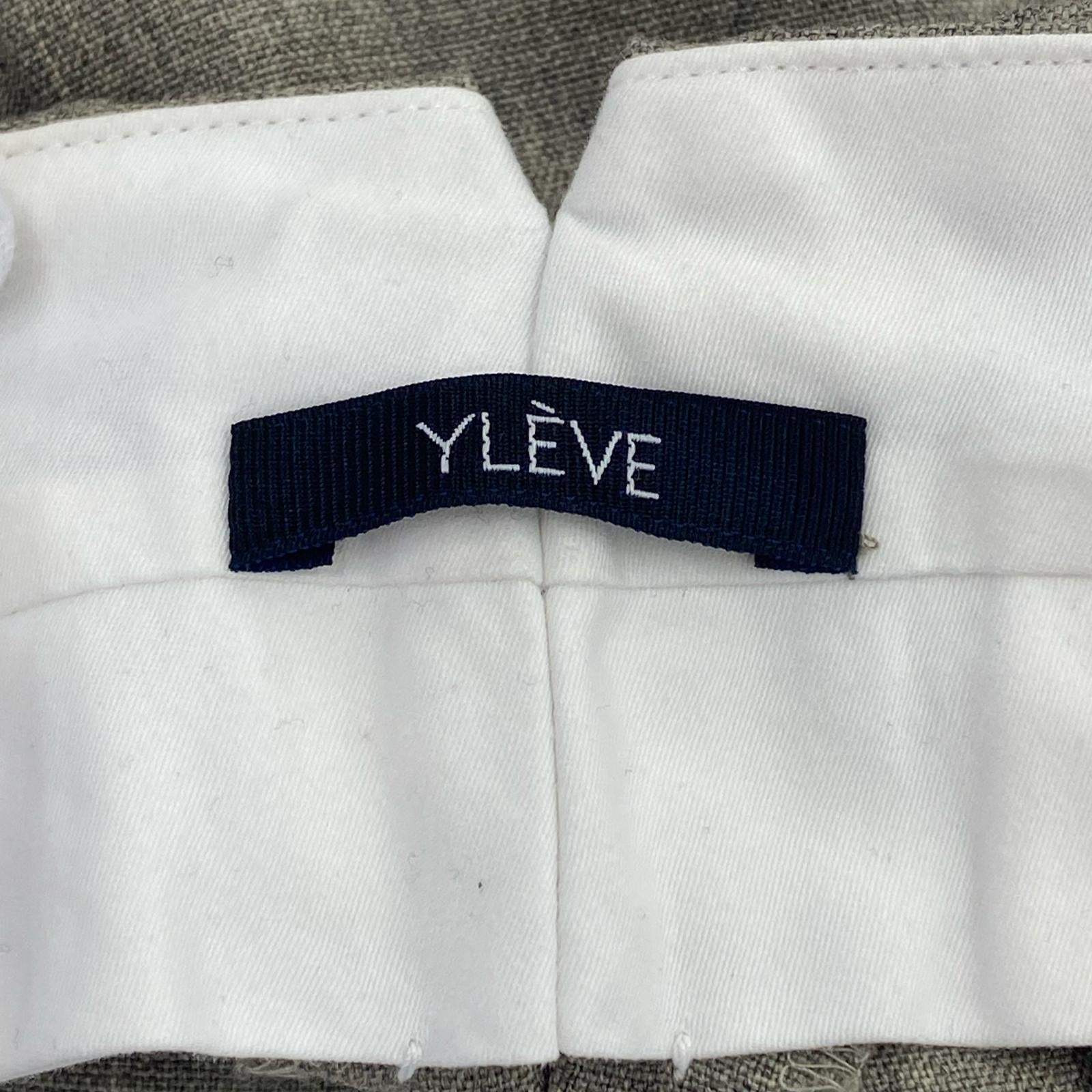 パンツ YLEVE TOP OVERDYE SUMMER WOOL 3 グレー