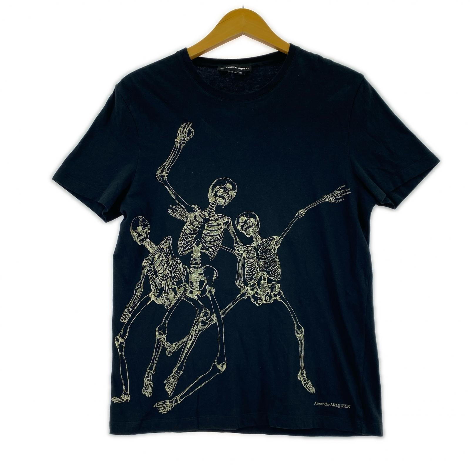 半袖Tシャツ Alexander McQueen ダンシングスカルプリントTee XS ブラック ブラック