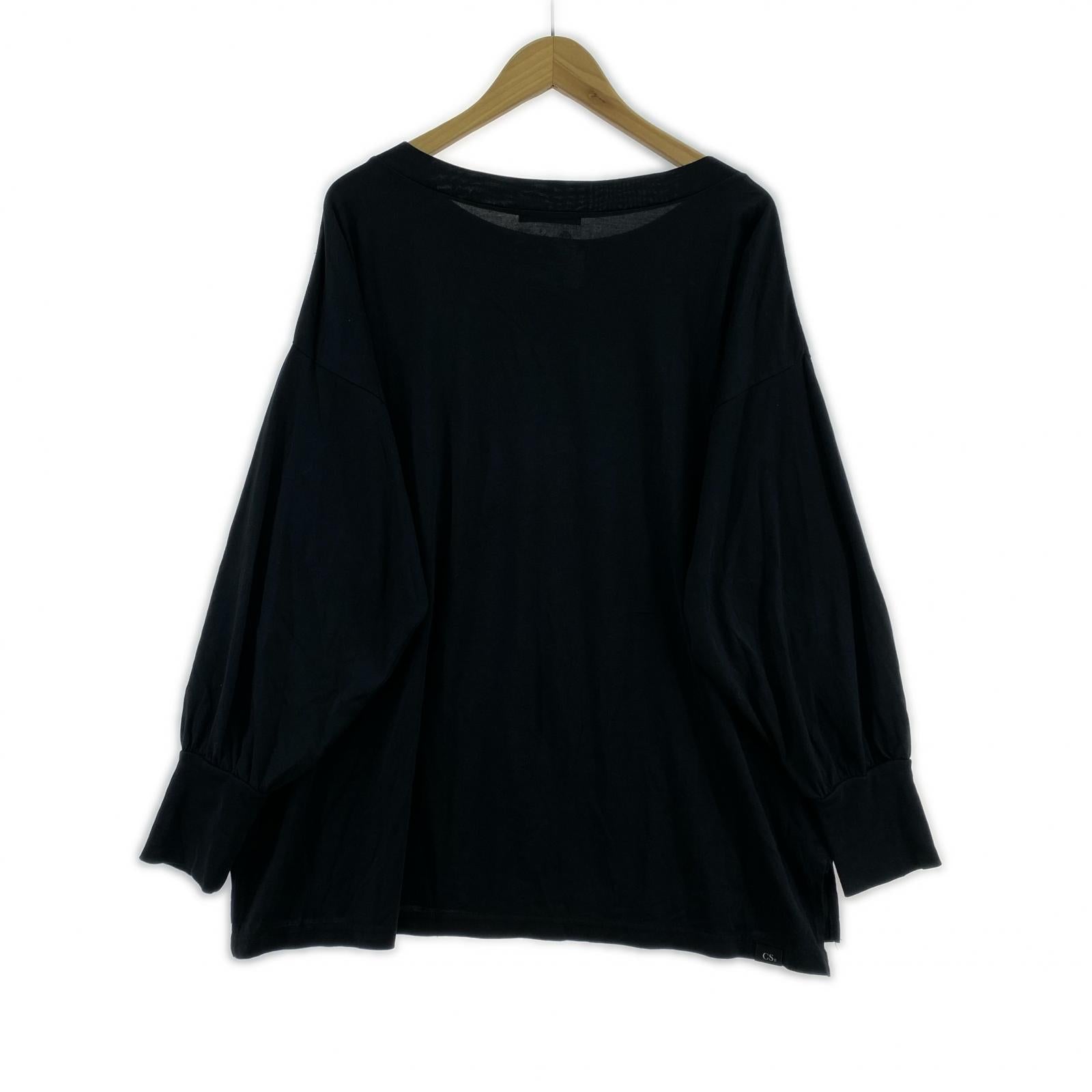 長袖Tシャツ NIAGARA/BUT I'M HAPPYオーバーサイズTシャツ(F)黒 ブラック