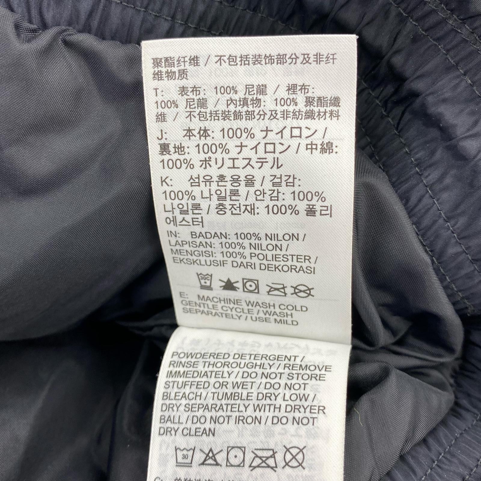 ダウンジャケット AS M J ESS POLY PUFFER JKT BLACK/WHITE ブラック