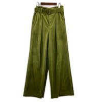 パンツ TAAKK 24AW ベルベットワイドパンツ 2 グリーン