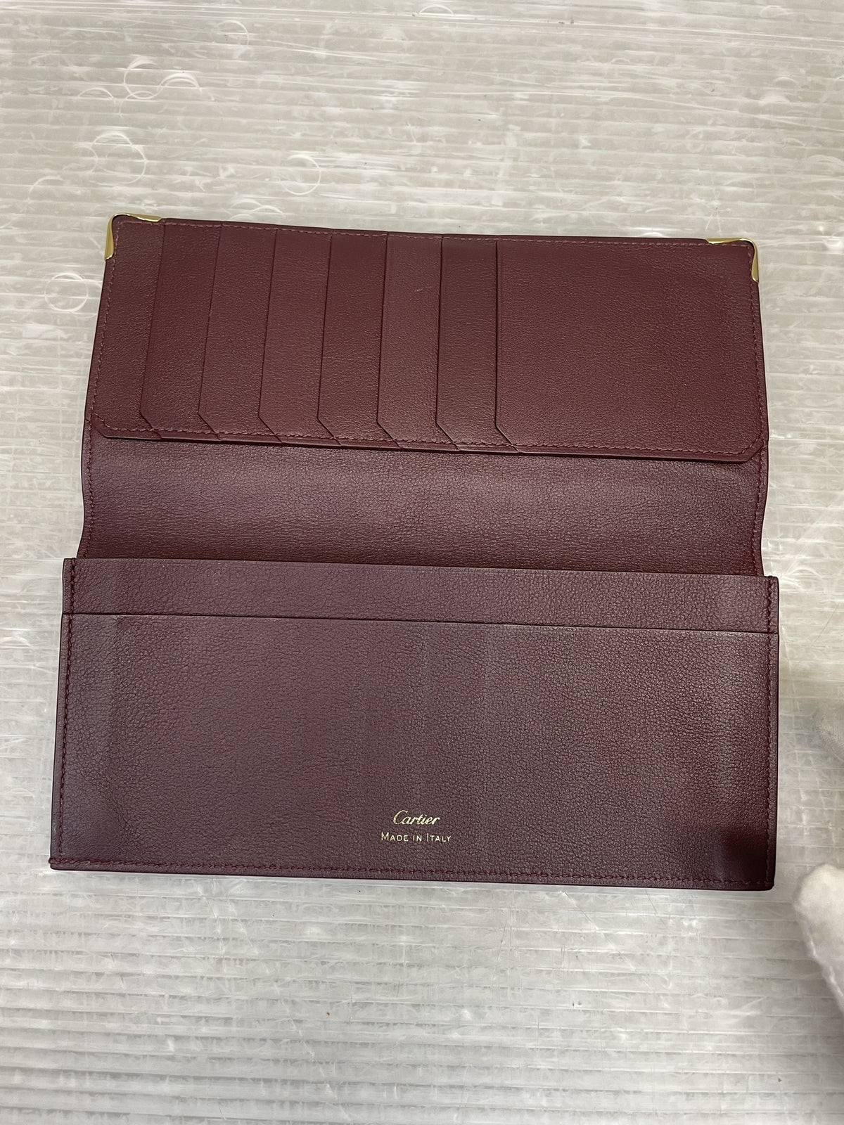 Cartier マストライン 長財布 札入れ ボルドー