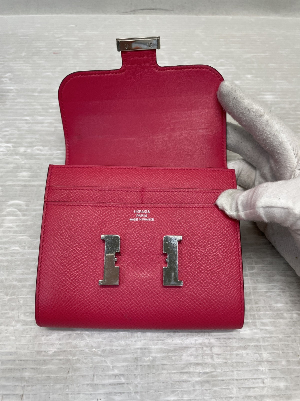 HERMES コンスタンスコンパクト ヴォーエプソン ローズアザレ A刻印
