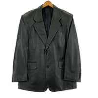 ジャケット 本革 2B テーラード SIZE:50 50 ブラック