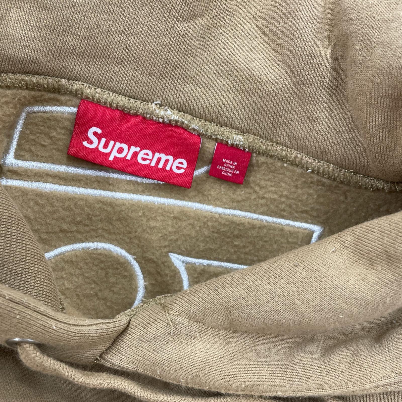 パーカー Satin Applique Hooded Sweatshirt M M ブラウン