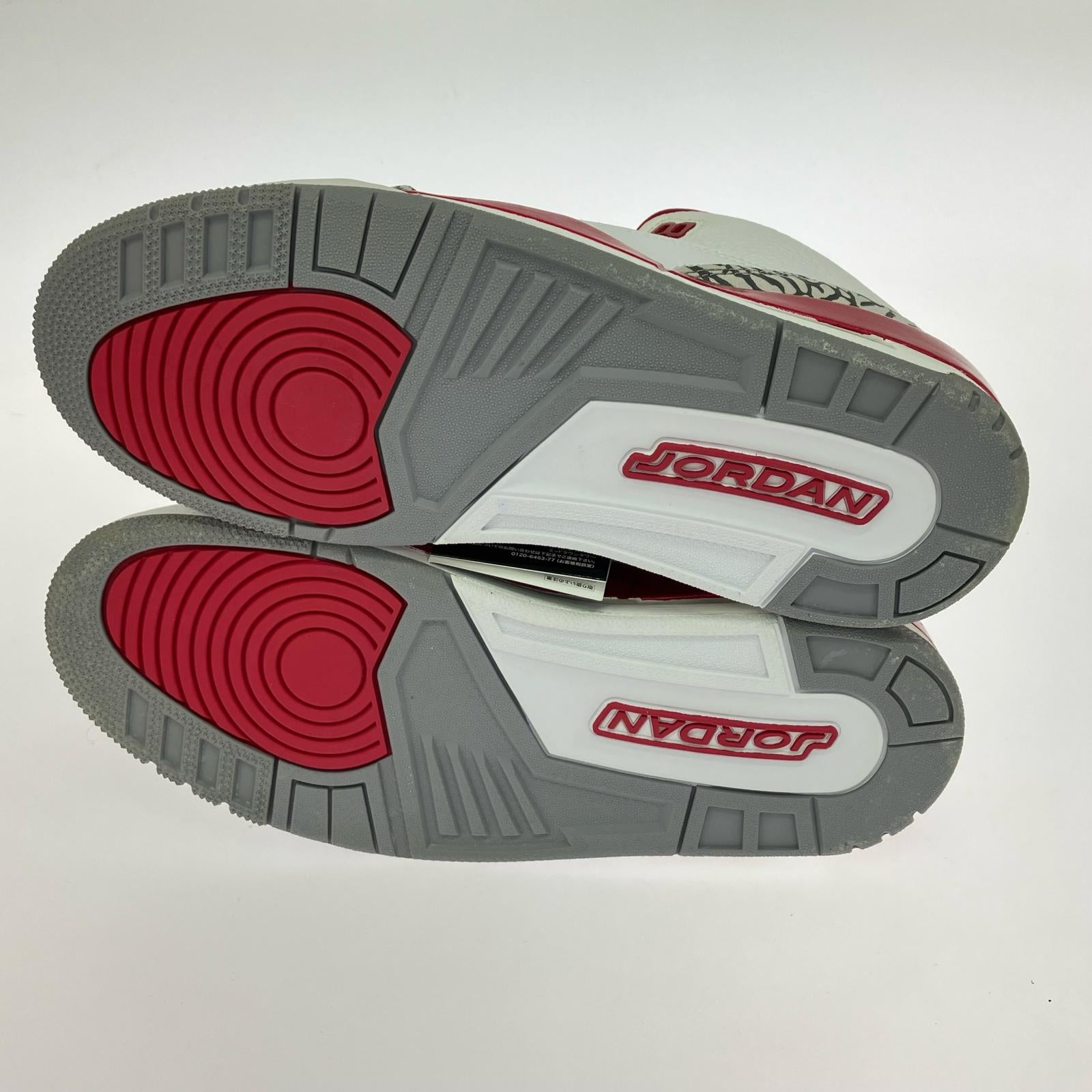 スニーカー Air Jordan 3 Cardinal Red 28.0cm 28cm (US10 UK9 1/2 EU46) ホワイト