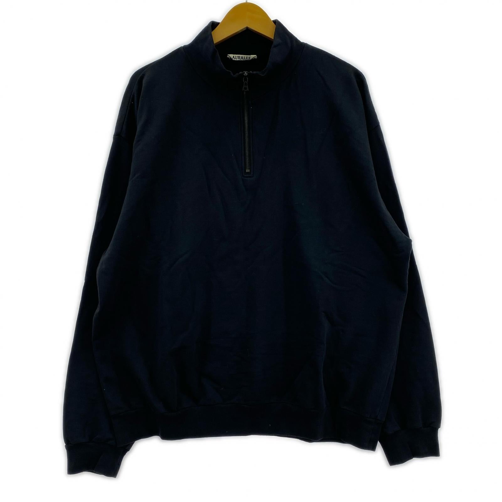 長袖Tシャツ 25ss ELASTIC SWEAT HALF ZIP 5 ブラック