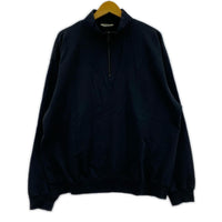 長袖Tシャツ 25ss ELASTIC SWEAT HALF ZIP 5 ブラック