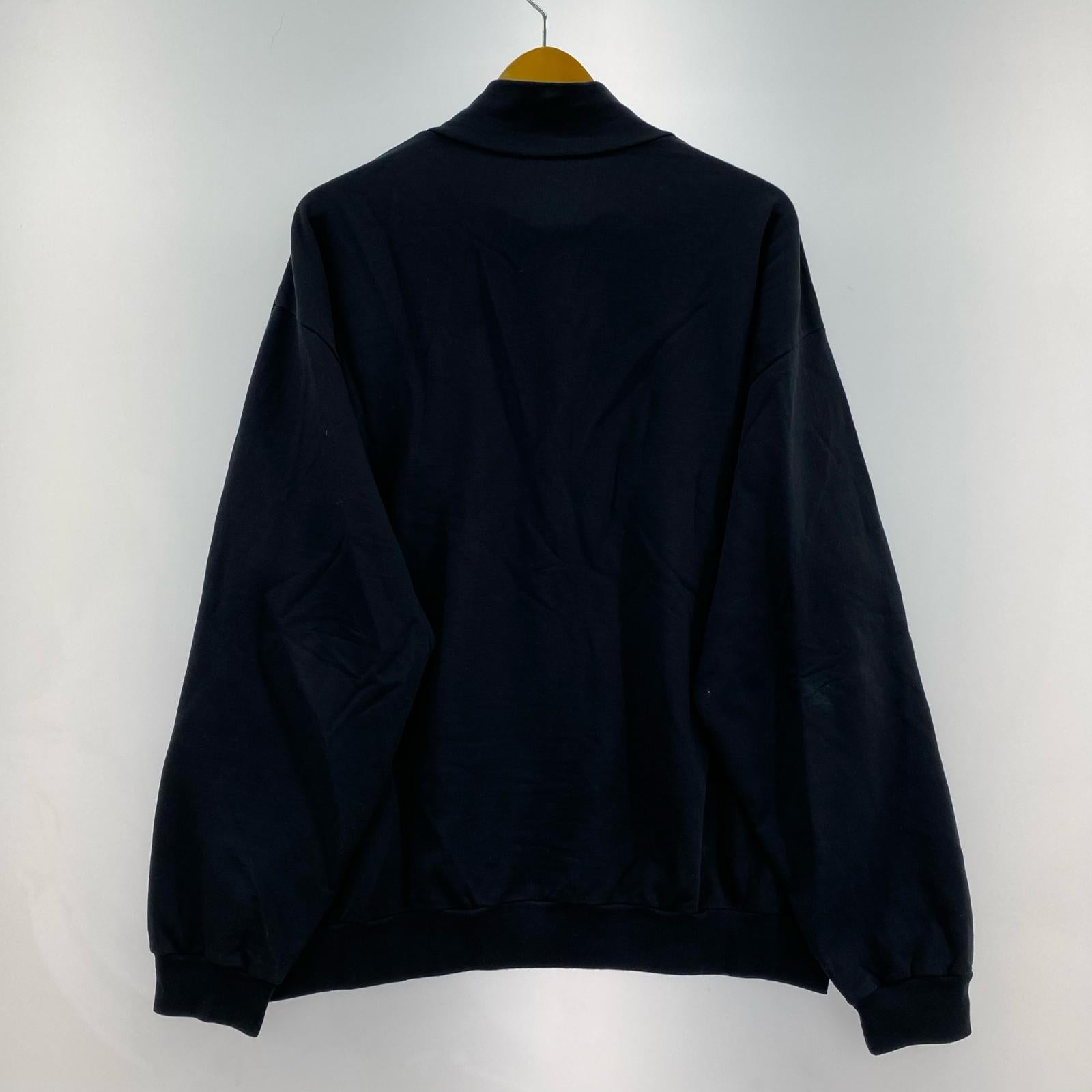 長袖Tシャツ 25ss ELASTIC SWEAT HALF ZIP 5 ブラック
