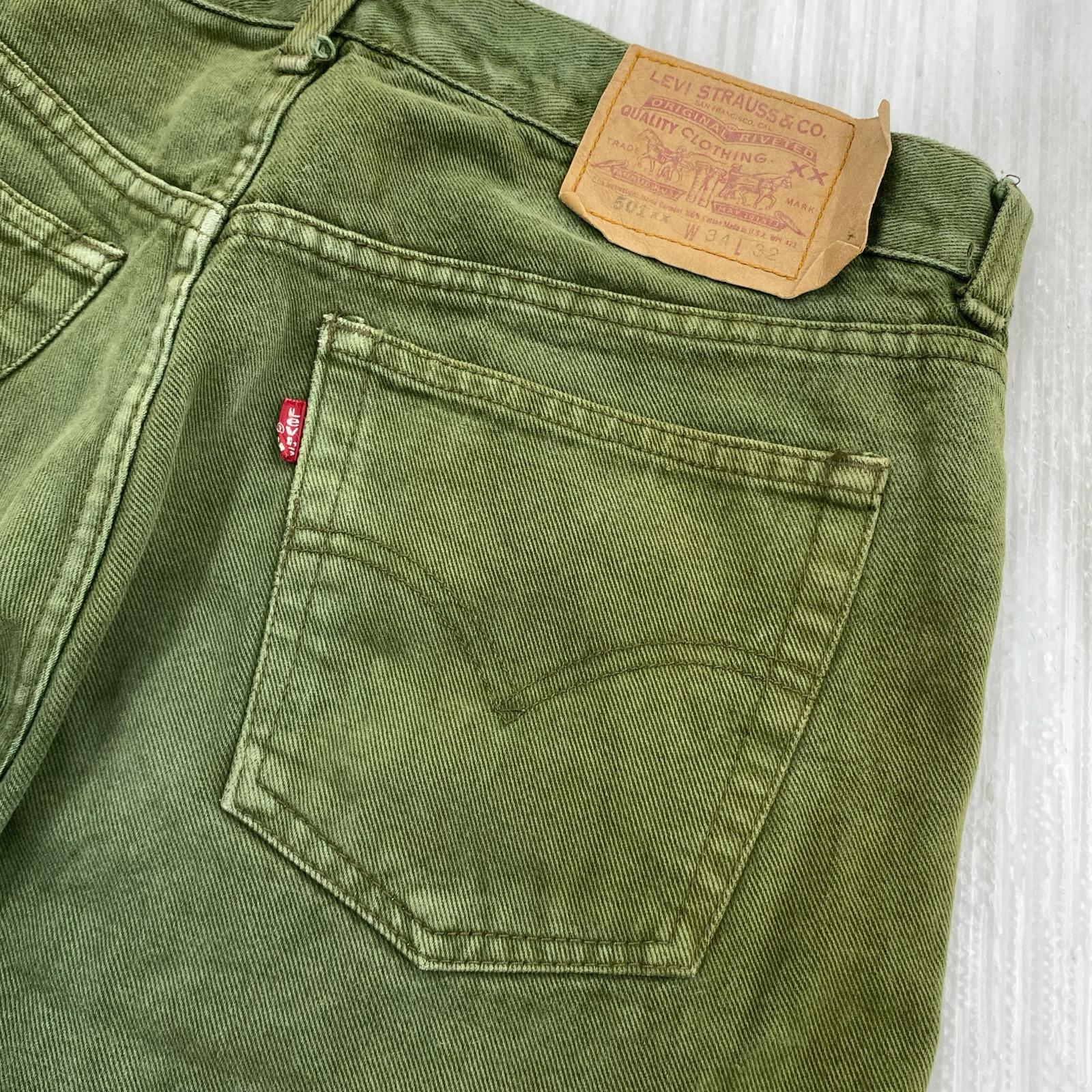 デニムパンツ 90s 501 W34 34 グリーン