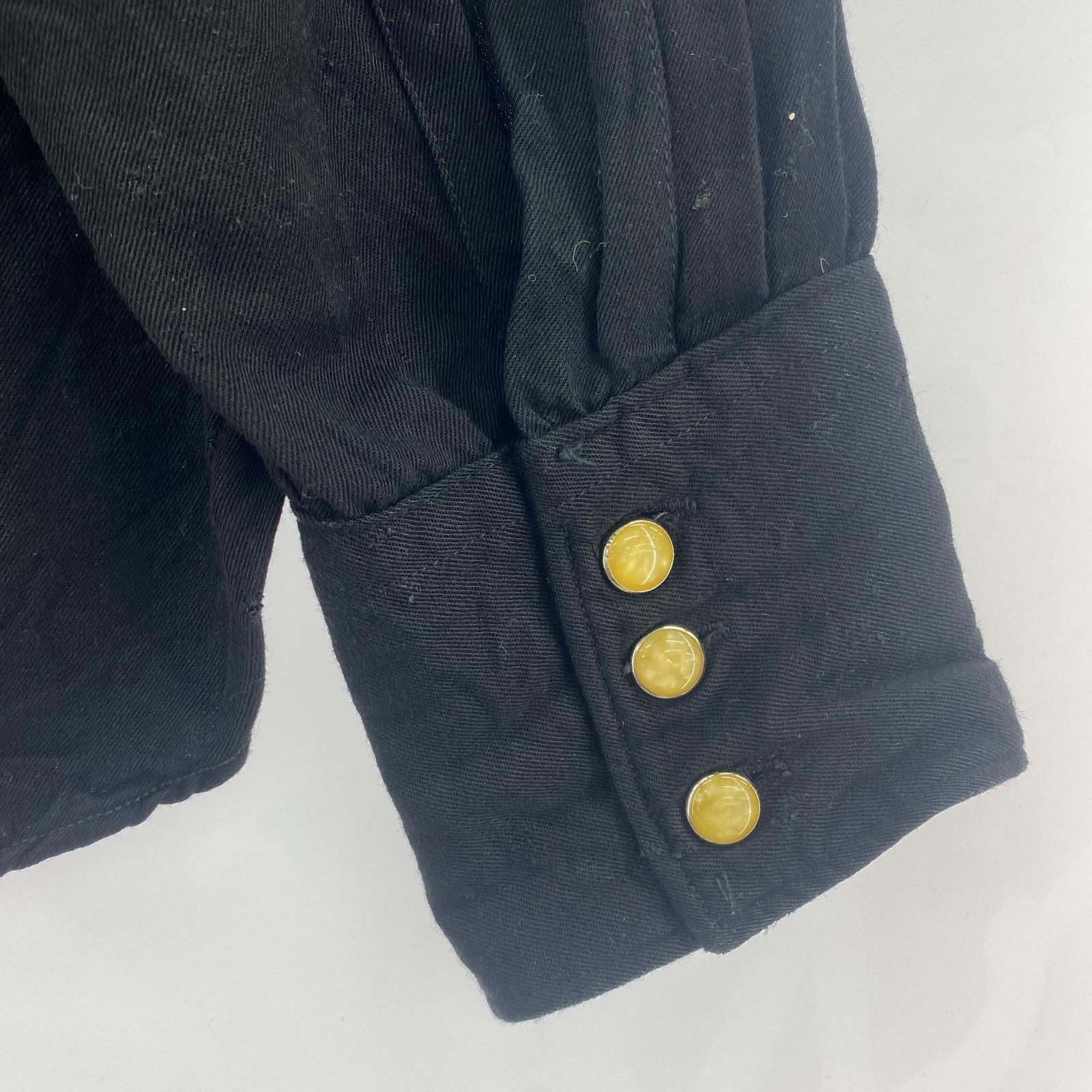 長袖シャツ 50s レーヨンギャバジン ブラック ブラック