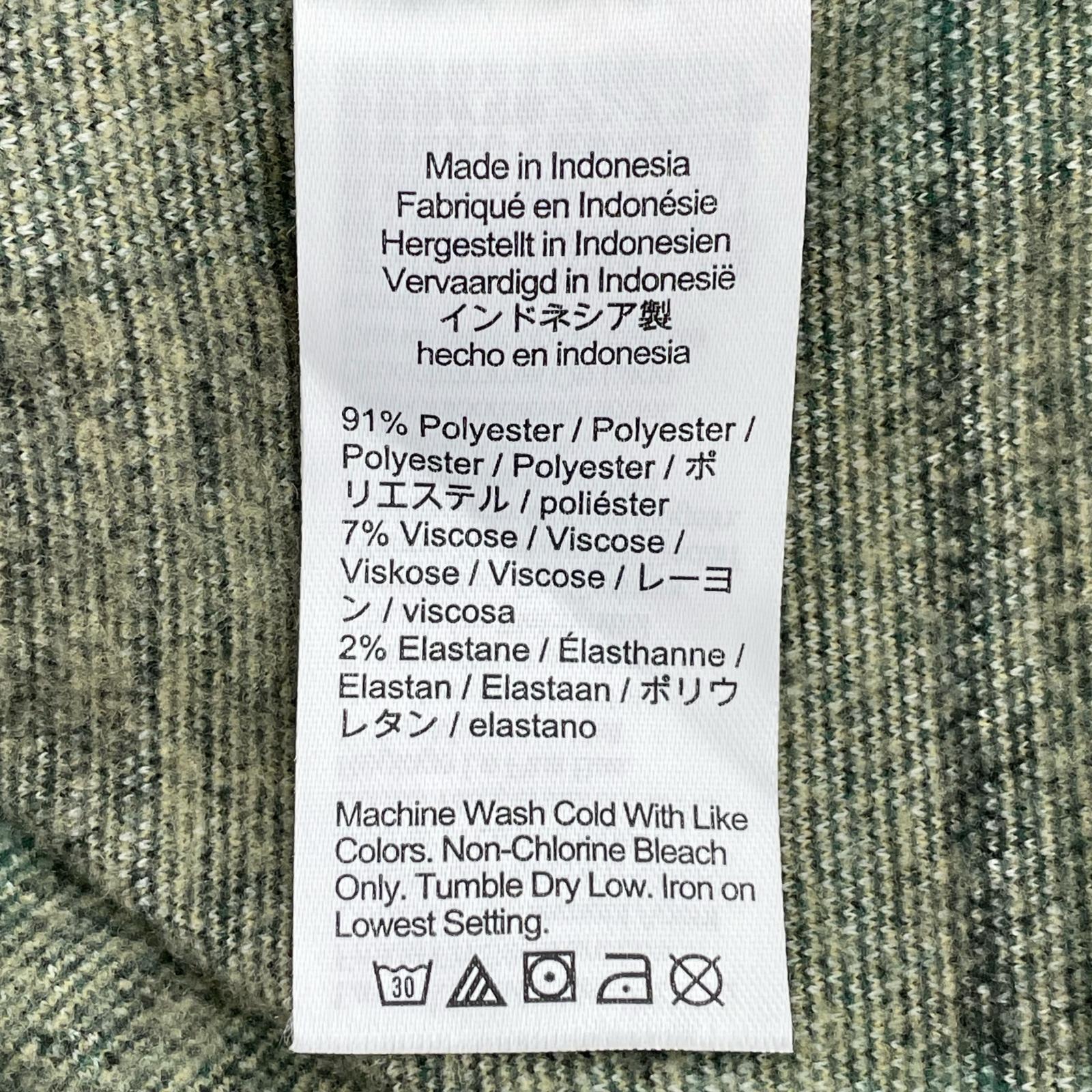 長袖シャツ ネルシャツ 緑系(M) M