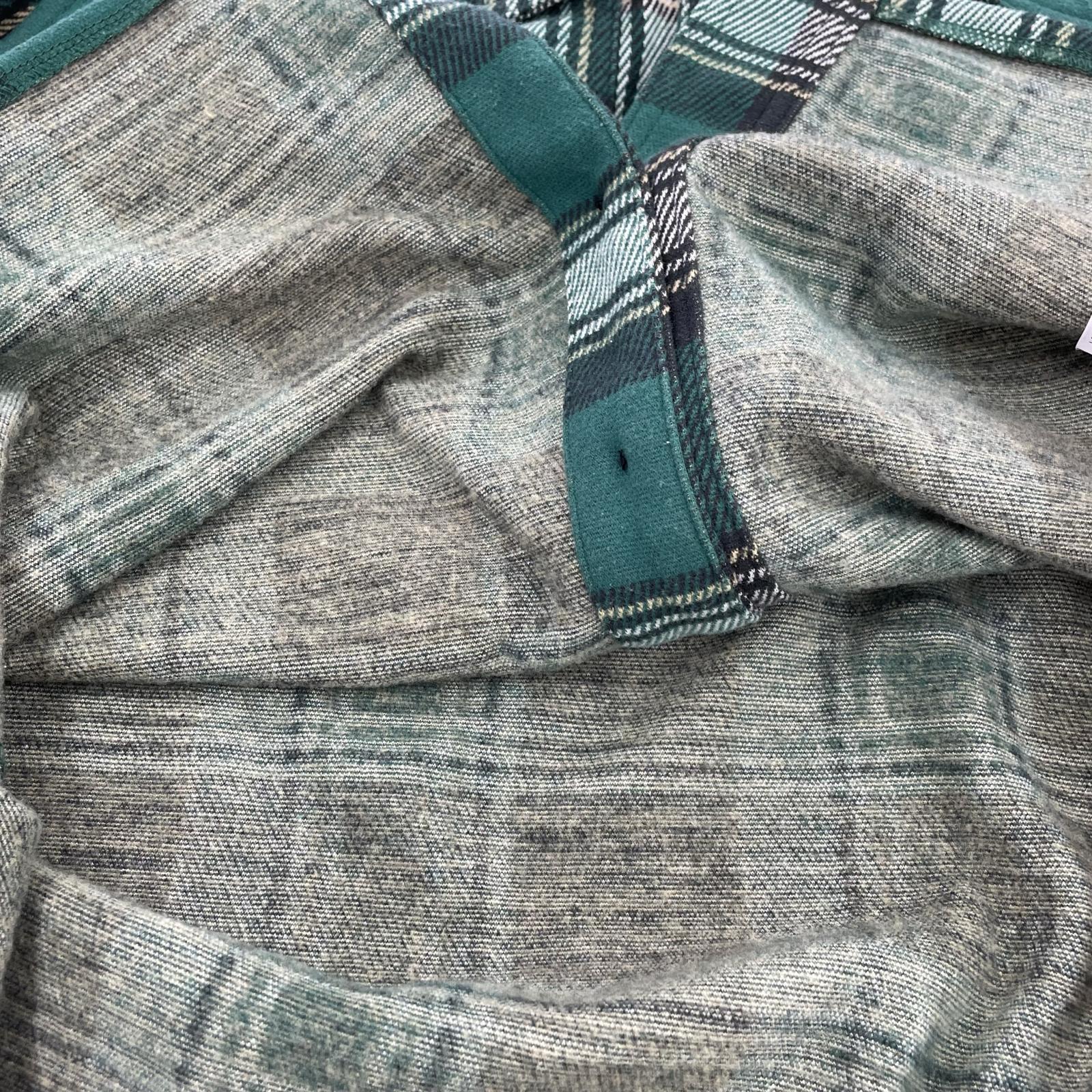 長袖シャツ ネルシャツ 緑系(M) M