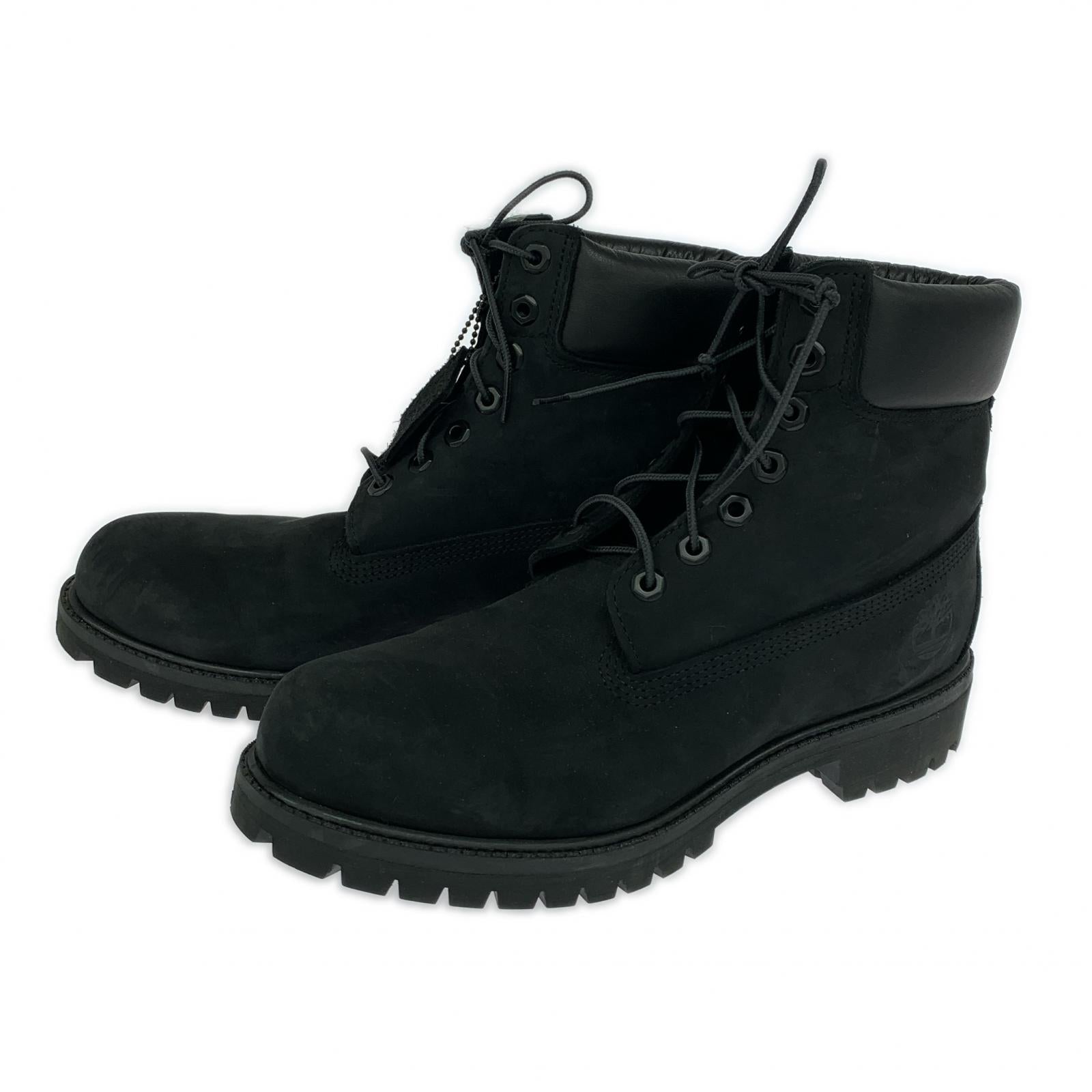 ブーツ Timberland 10073 ヌバック トレッキングブーツ 9W(27.0) ブラック