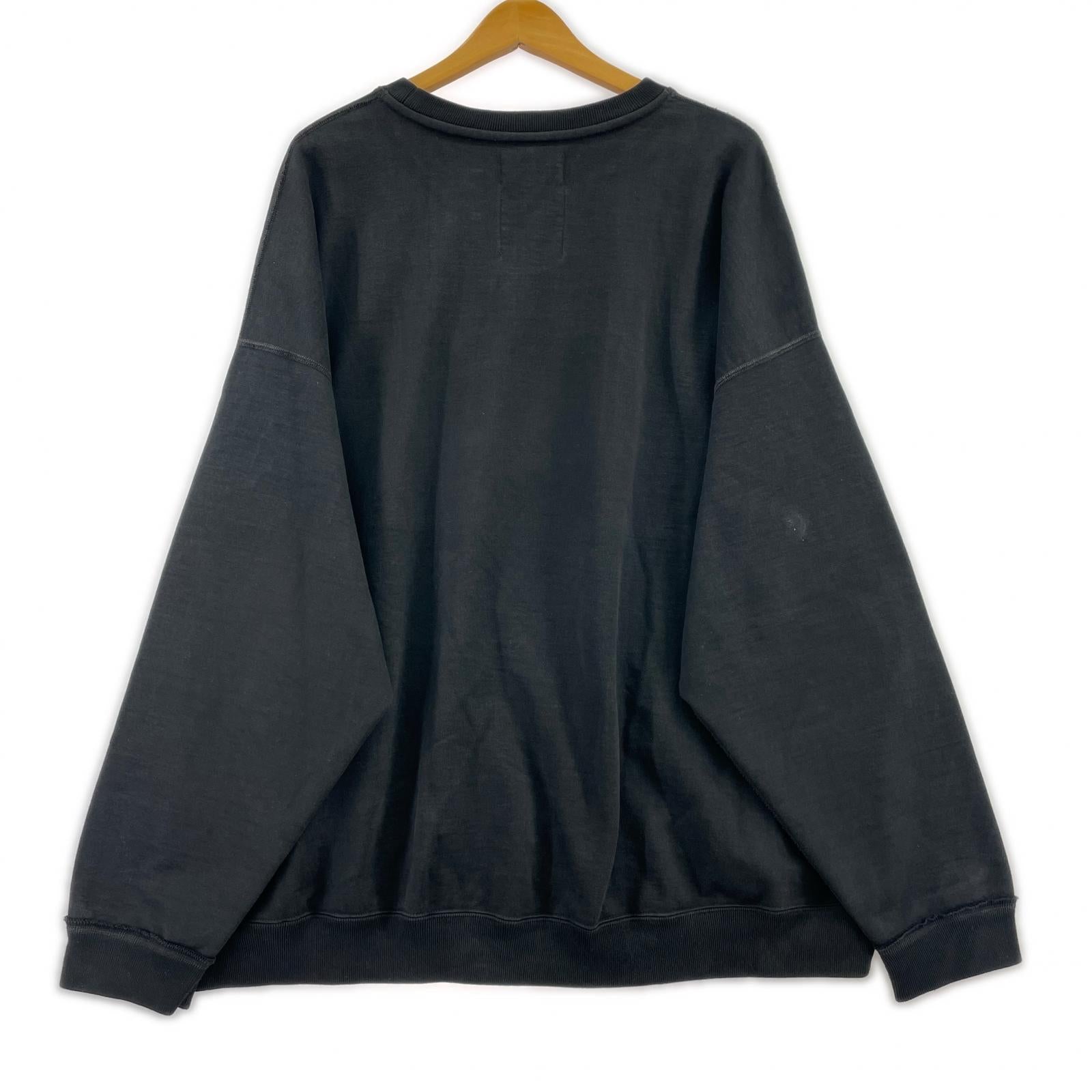 スウェット HUGE SWEAT ORGANIC COTTON HEAVY FLEECE 1 ブラック