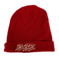 ニットキャップ BAPE Motor Sport Knit Cap 赤 レッド
