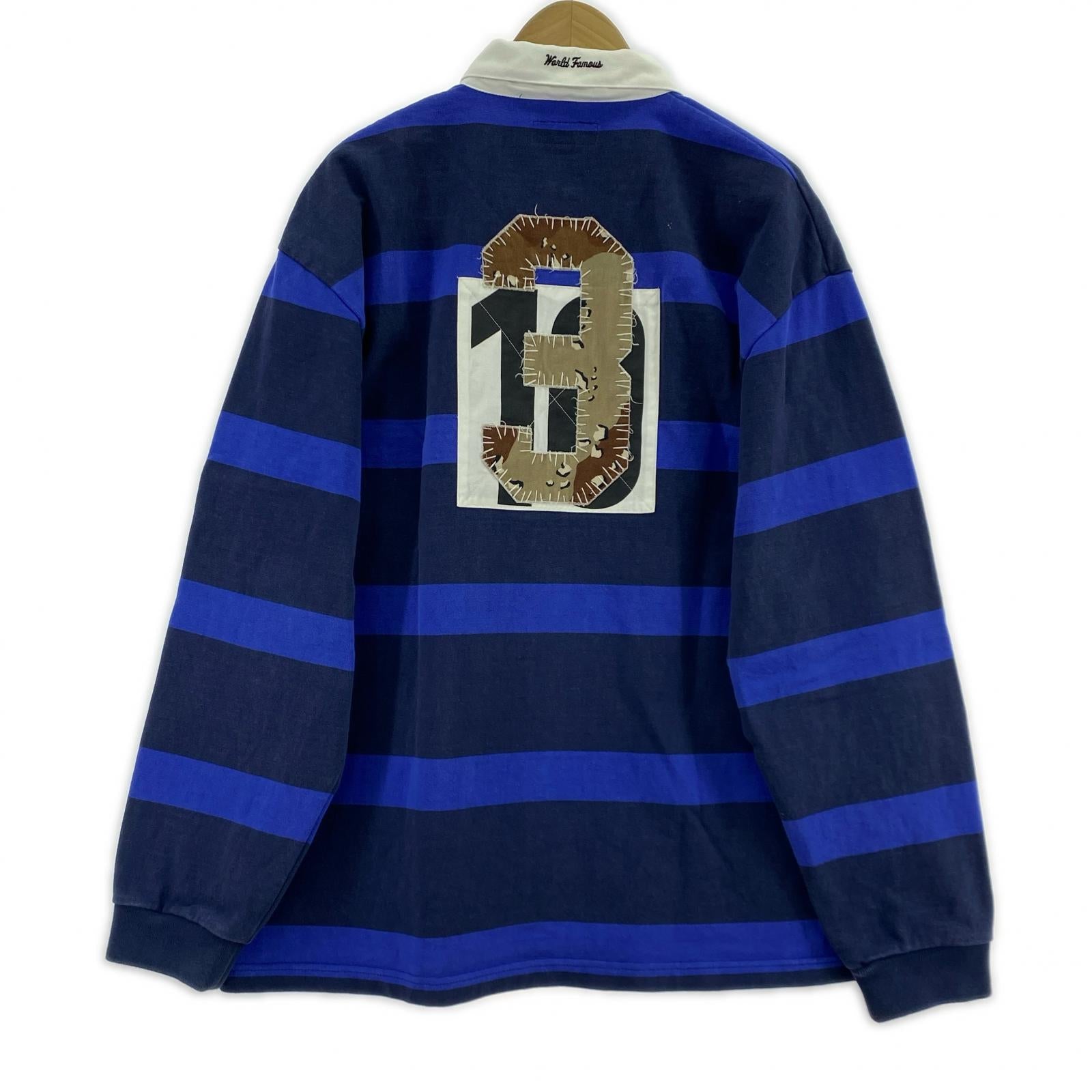 長袖Tシャツ Stripe Rugby ネイビー