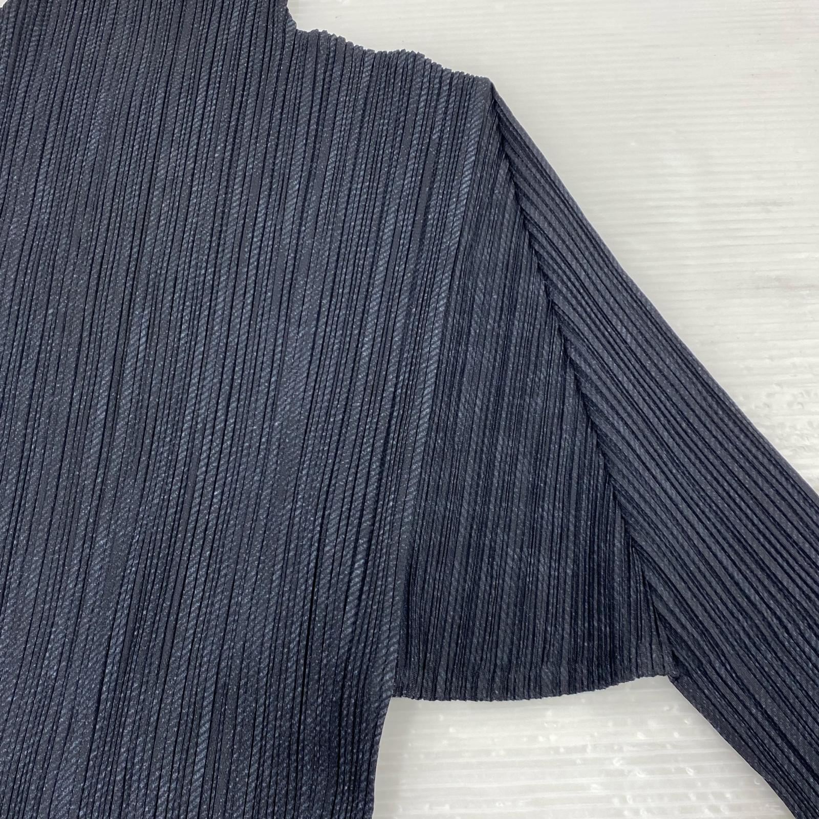 長袖Tシャツ PLEATS PLEASE ハイネックプリーツカットソー 黒 4 ブラック