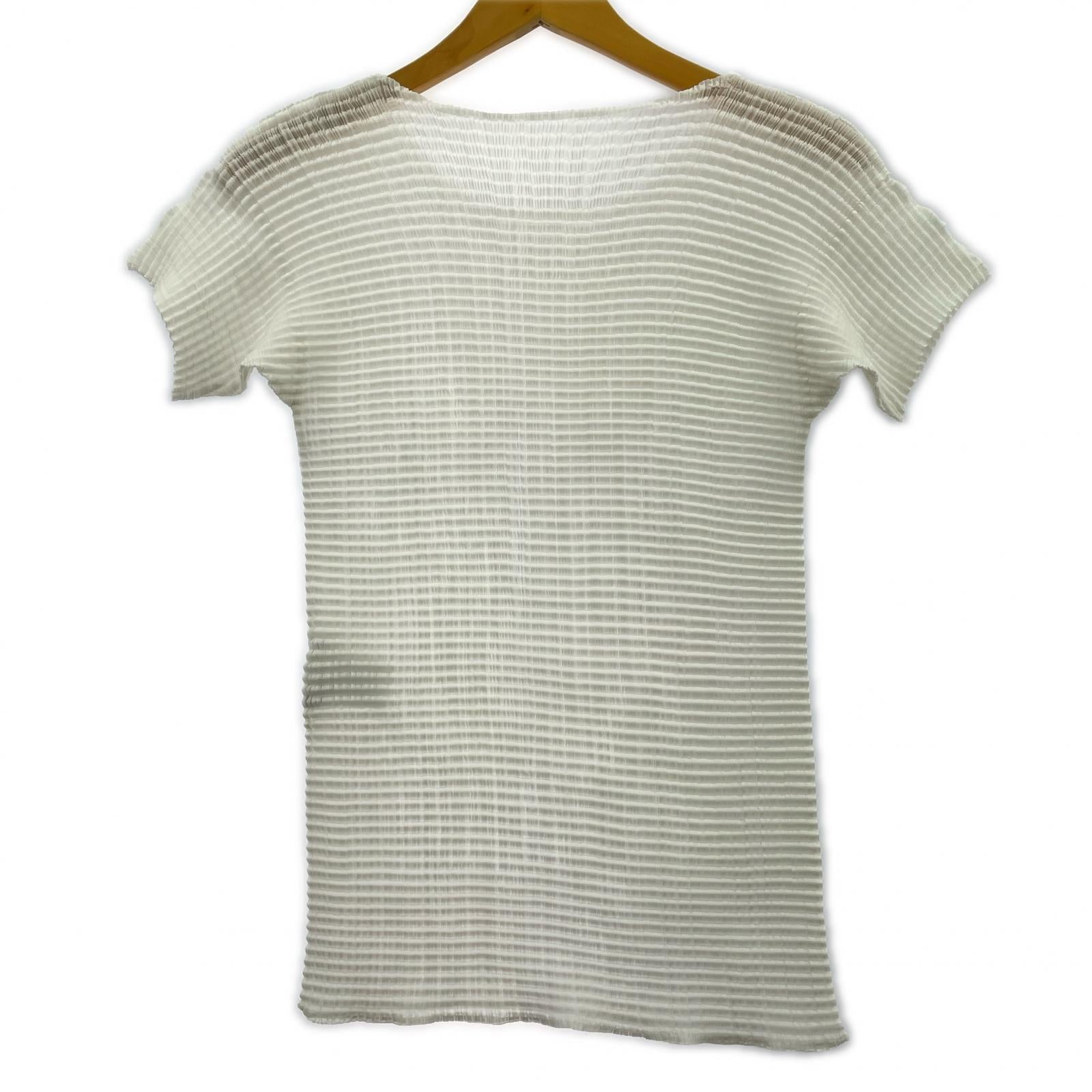 半袖Tシャツ 90s プリーツカットソー M ホワイト