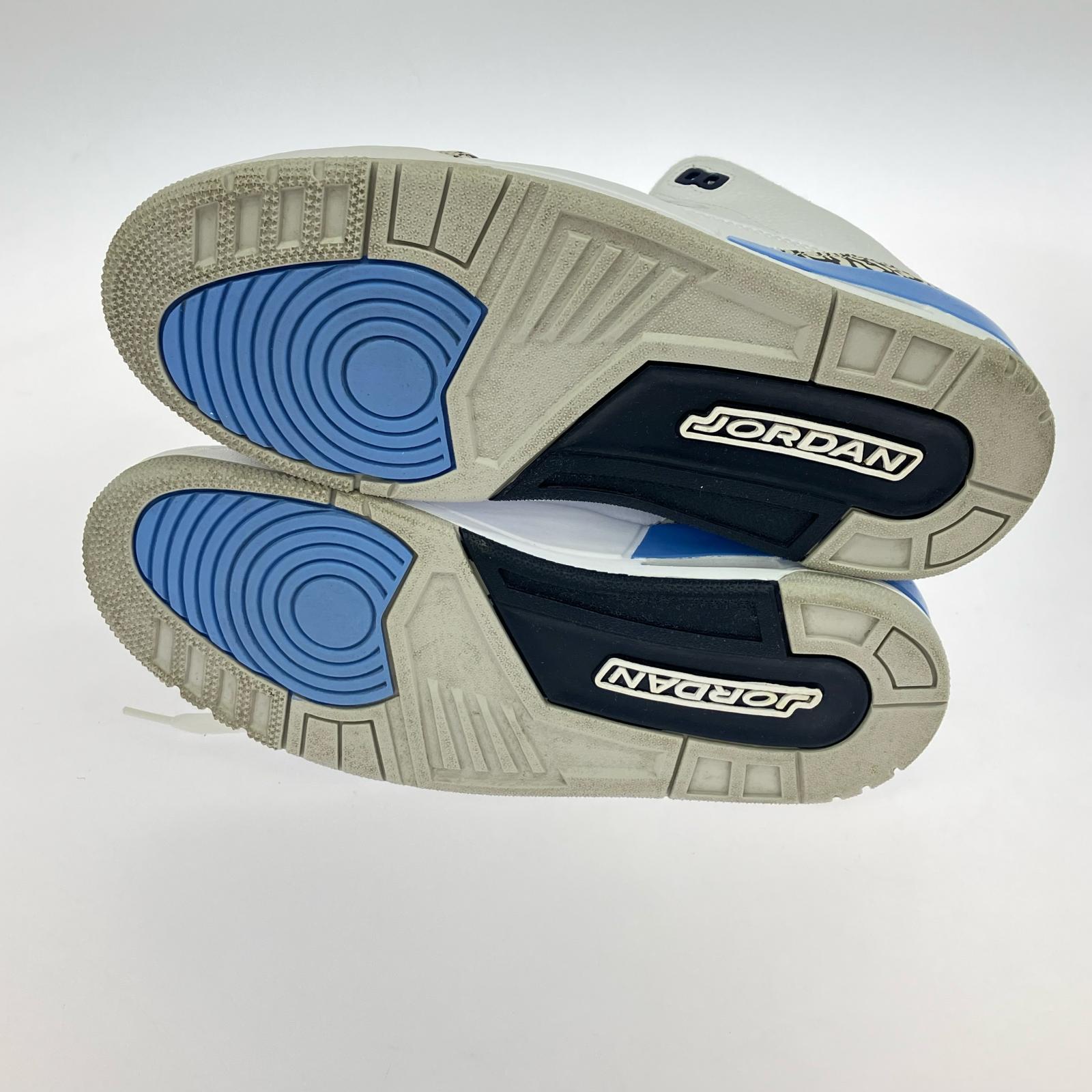 スニーカー NIKE AIR JORDAN 3 RETRO UNC CT8532-104(26.5) 26.5cm (US8 1/2 UK8 EU43) ホワイト