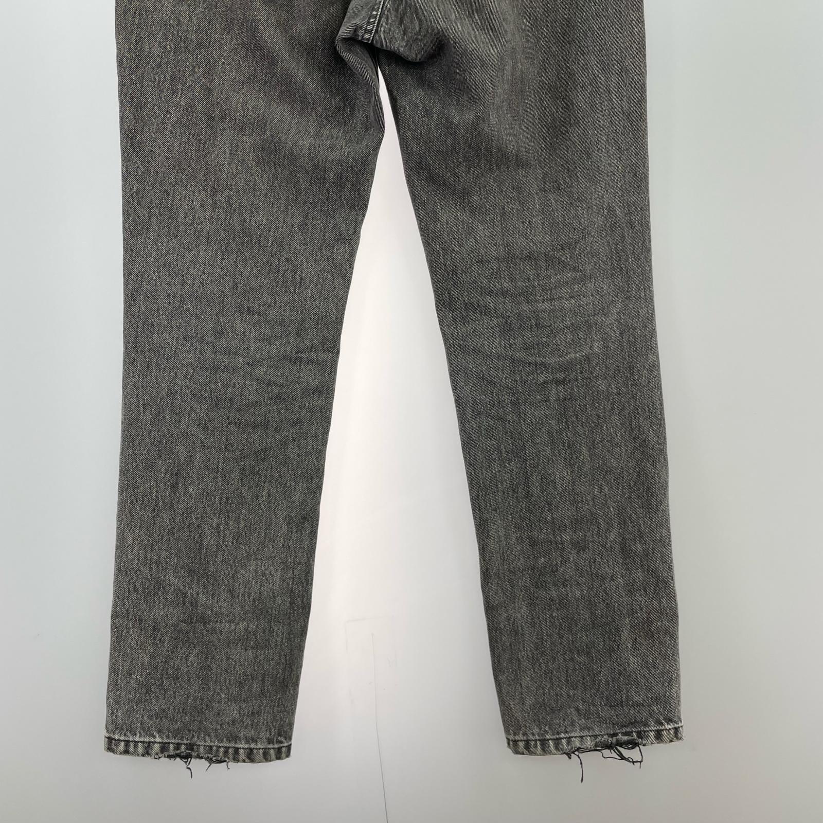 デニムパンツ BLEACHED DENIM ZIPPED PANTS 【46】 46 ブラック