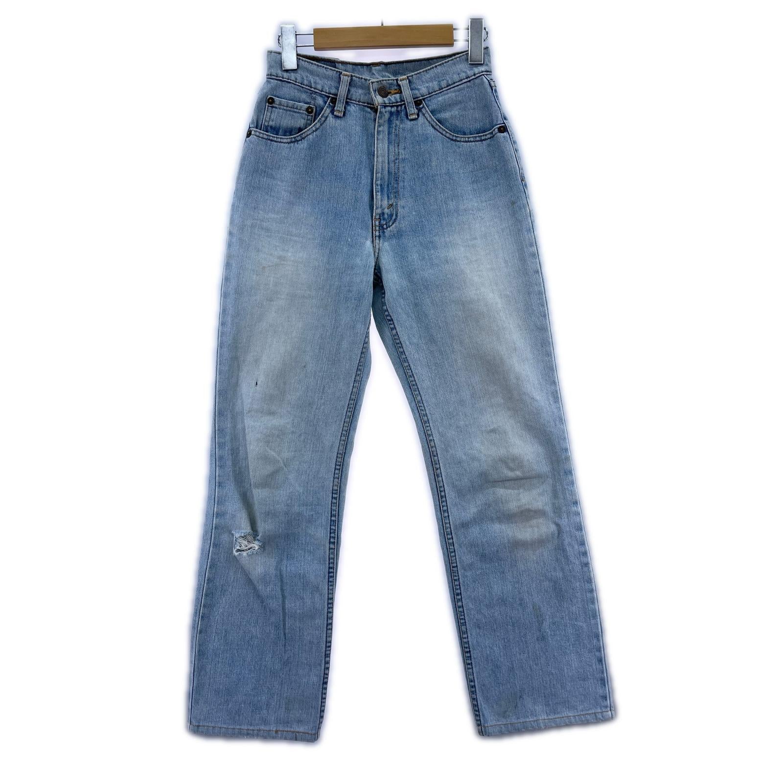 デニムパンツ W519 日本製 ボタン裏刻印J38 ブルー