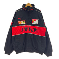 ジャケット Ferrari レーシングジャケット 黒 XXL ブラック