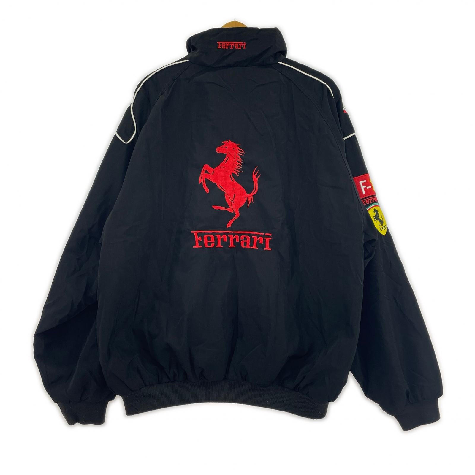 ジャケット Ferrari レーシングジャケット 黒 XXL ブラック