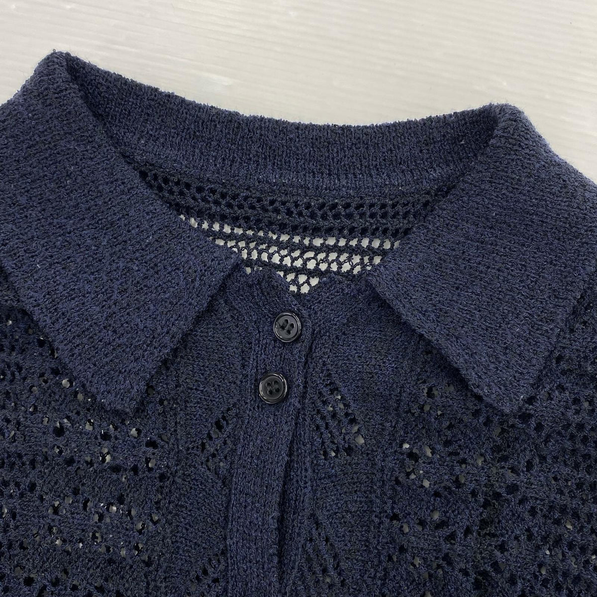 カーディガン anuke Mix Knit Shirts ネイビー ネイビー