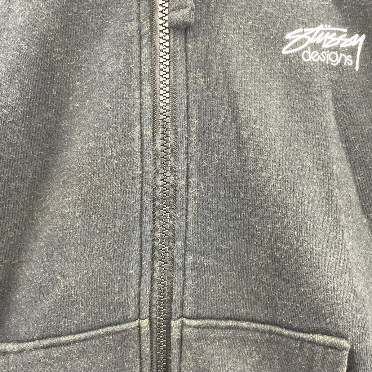 その他トップス STUSSY 毛羽立ちあり ノースリーブ パーカー M ブラック
