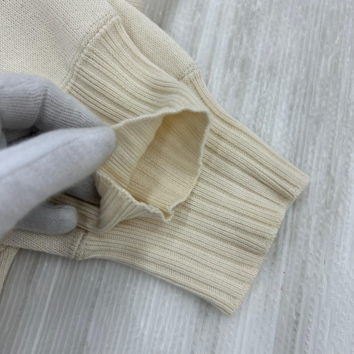 ニット WORKERS Cotton Saddle Shoulder Sweater ホワイト