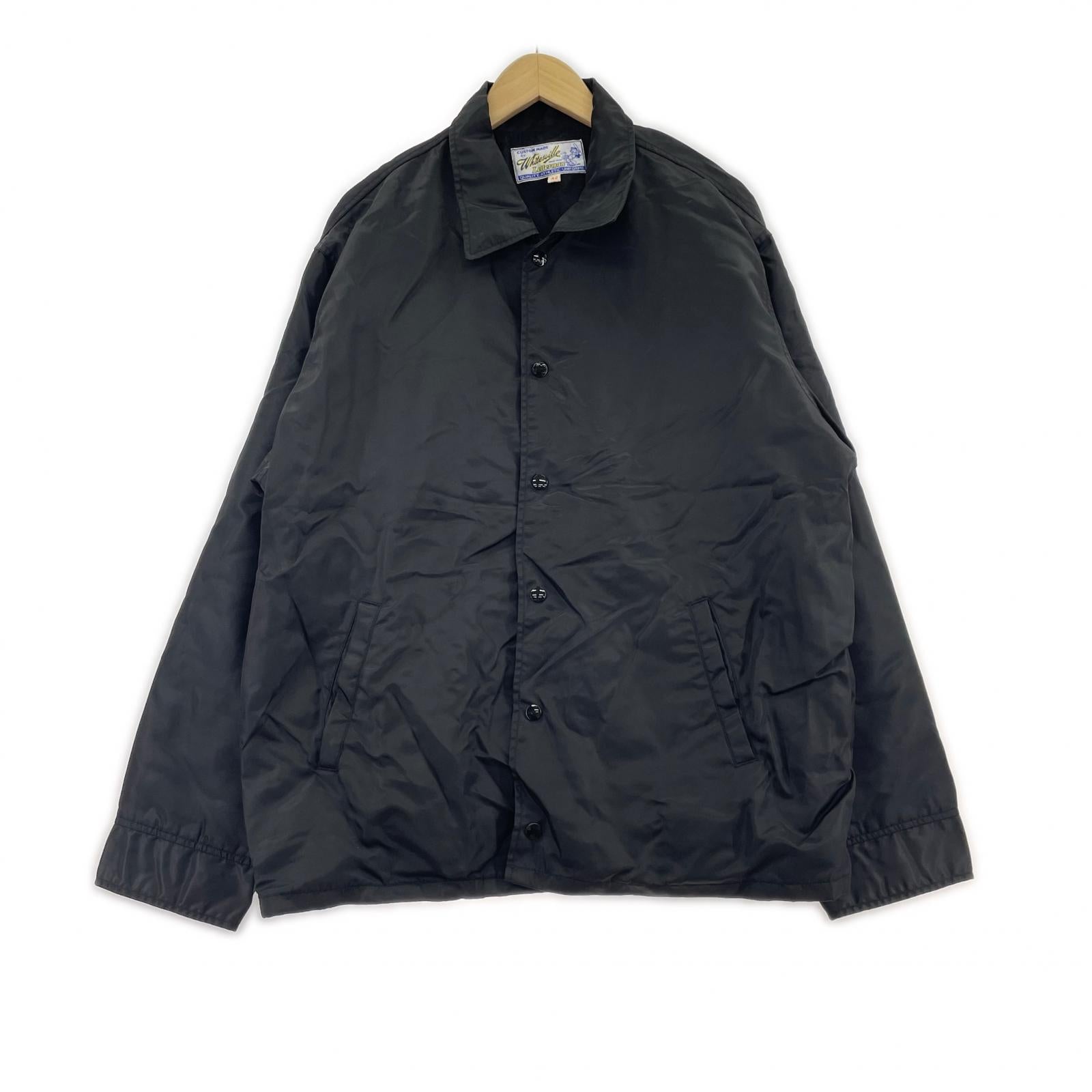 ブルゾン whitesville NYLON COACH JACKET (42) 42 ブラック