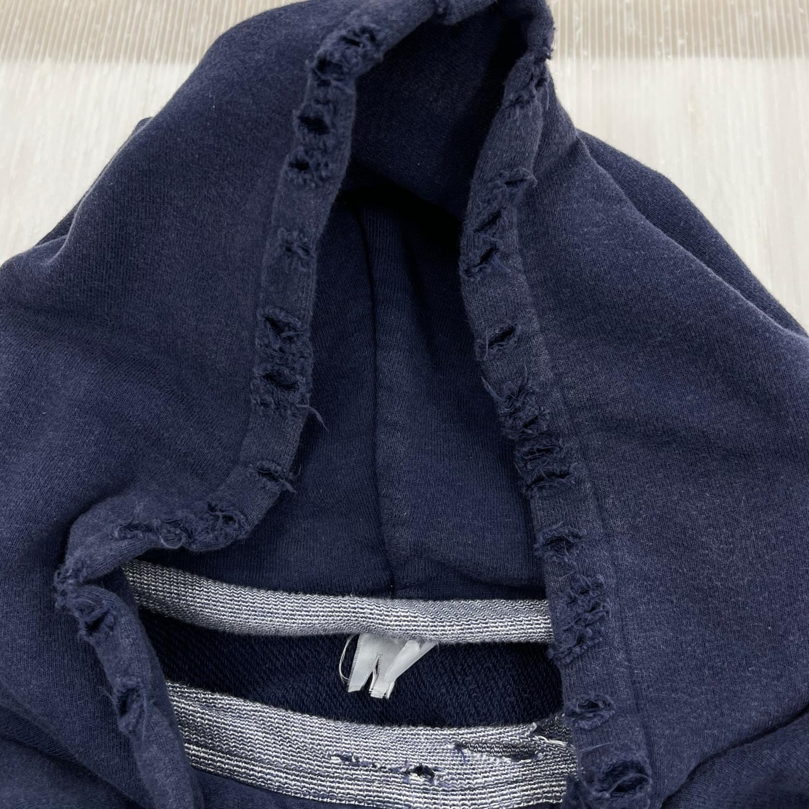 パーカー 後付けダメージ加工パーカー NVY (-) ネイビー