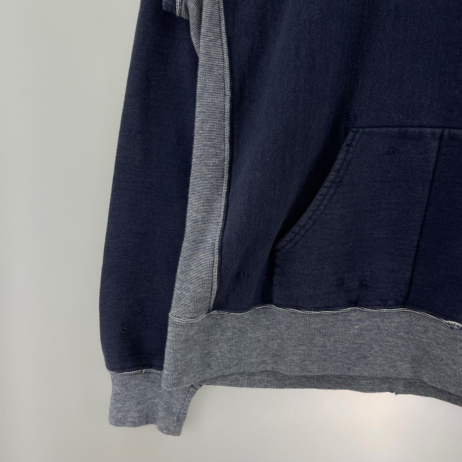 パーカー 後付けダメージ加工パーカー NVY (-) ネイビー