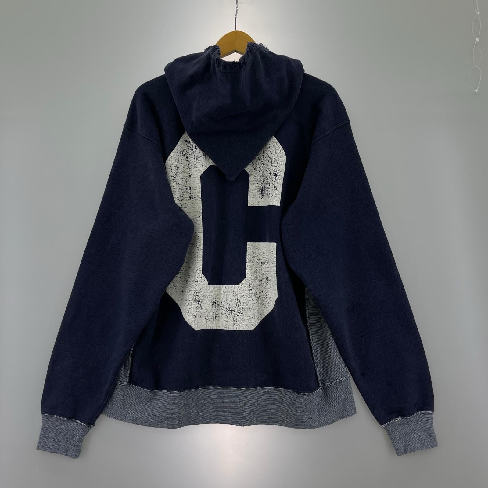 パーカー 後付けダメージ加工パーカー NVY (-) ネイビー